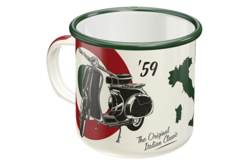 Emaille Tasse "Vespa Target"